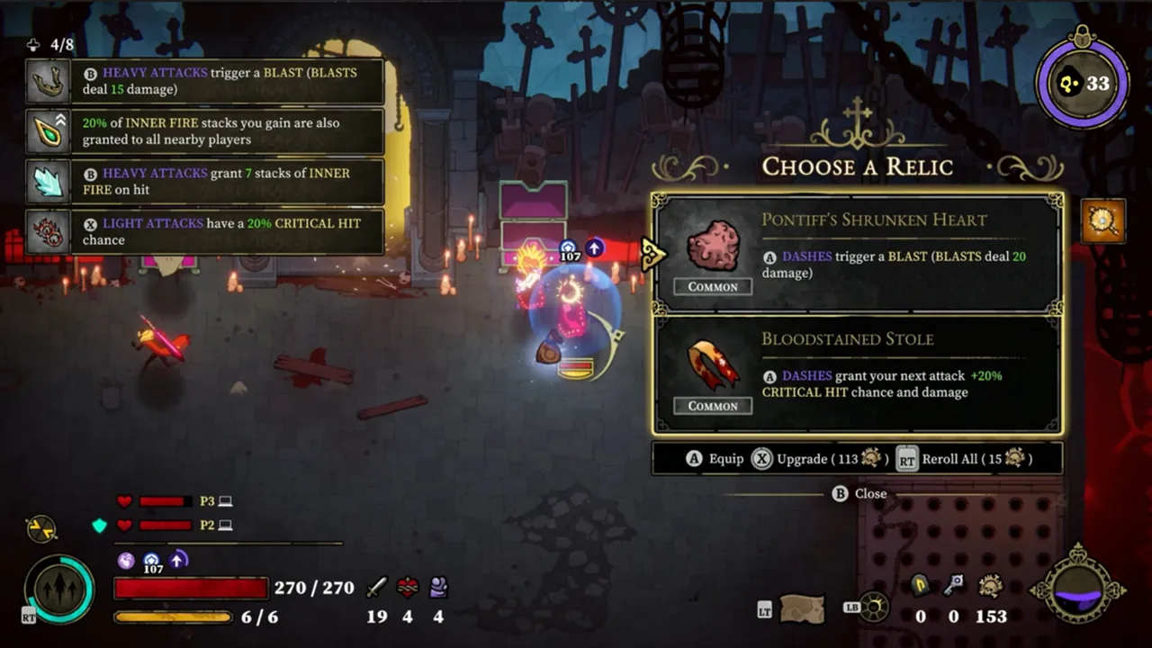 Official Steam screenshot showing Inner Fire text on a relic